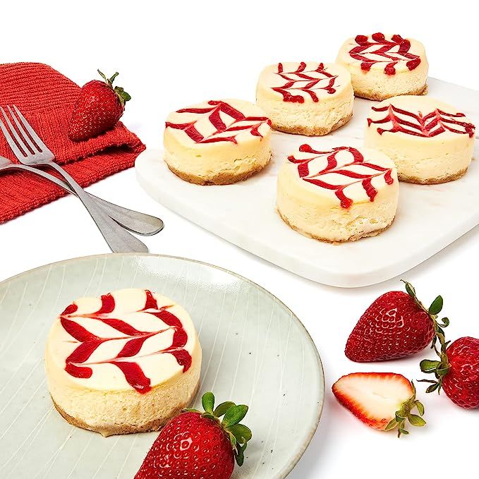 David's Cookies Strawberry Swirl Mini Cheesecakes