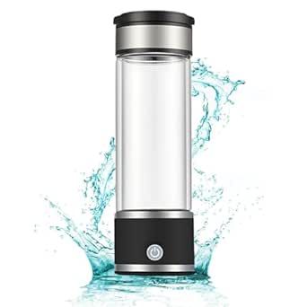 350ML Hydrogen Water Bottle, Portable Hydrogen Water Ionizer Machine, USB Rechargeable Hydrogen Water Generator, H2 Healthy Smart Cup,Hydrogen Rich Water Glass Health Cup for Home Travel