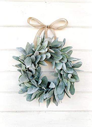 Mini Wreath, Small Wreath, Window Wreath, Farmhouse Wreath, Lambs Ear Wreath, Farmhouse Decor, Spring Wreath, Summer Wreath, Holiday Wreath, Gift, Housewarming Gift, Wall Hanging