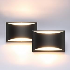 Aipsun Black Modern LED Wall Sconce Hardwired Indoor Wall Lights Set of 2 Up and Down Wall Mount Light for Living Room Bedroom Hallway Corridor Conservatory Warm White 3000K(with G9 Bulbs)