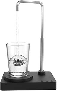 Desktop Water Dispenser 5 Gallon Mini Countertop Water Bottle Pump Portable Water Jug Dispenser Smart USB Rechargeable Water Dispenser Bottom Load for Home Office Camping Outdoor Travel (Black)