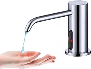 Automatic Liquid Soap Dispenser Touchless for Bathroom and Kitchen with 33.81oz/1000ml Upgraded Infrared Sensors Built in Sink Soap Dispenser for Smart Home