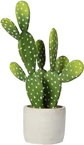 DILATATA 13” Small Fake Cactus Plant Potted Cactus 'Prickly Pear Cactus ' Faux Cacti Plants Artificial Cactus for Home Garden Office Decor Housewarming Gifts Fake Cacti