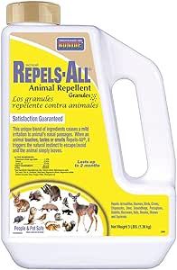 Bonide 23614 Repels-All Deer, Rabbit & Animal Repellent Granules, Ready-to-Use on Lawn & Garden, 3 Lbs. - Quantity 1