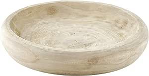 Modern Organic Wooden Large Decorative Bowl for Key, Fruit, Dough, Home Entryway Table Decor, Entry Table, Coffee Table Bowl - Wood Serving Bowls - Centerpiece Bowl - Rustic Home Decor Farmhouse