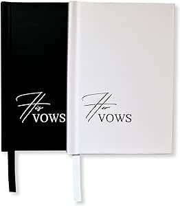 HIS & HERS Wedding Vow Booklets 2-Pack - Mr. & Mrs. Keepsake for Wedding Day Ceremony & Vow Renewal, Durable and Beautful, Bride and Groom Ceremony Essentials