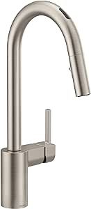 Moen Align Spot Resist Stainless Smart Faucet Touchless Pull Down Sprayer Kitchen Faucet with Voice Control and Power Boost, 7565EVSRS