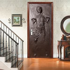 Custom Brown Character Relief Self-Adhesive Removable Door Sticker 3D Wallpaper Vinyl Living Room Bedroom Decoration Poster Home Design Decor Wall Mural Decals