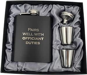 Officiant Gifts for Wedding Day, Wedding Officiant Gift, Flask Set, Best Officiant Ever, Will You Marry Us Officiant Proposal Gift, Gifts for Wedding Party, Officiant Thank You Gift (Pairs Well)