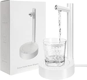 Water Dispenser with 7 Level, Water Dispenser Bottle, Mini Water Dispenser Countertop, Portable Smart Water Pump Dispenser for 5 Gallon Bottle for Home, Office, Camping, Travel