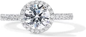 PAVOI 14K Gold Plated Halo Ring | Heart Ring for Women | Square Round Promise Rings for Her