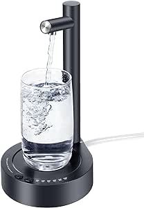 Desktop Water Dispenser with USB Charging - Portable Electric Pump for Home, Office, and Camping - Nightstand and Bedside Water Bottle Dispenser