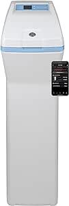 GE Smart Water Softener System with Leak Detect | 40,000 Grain | Reduce Hard Mineral Levels at Water Source | Wifi Connectivity | Improve Water Quality for Drinking, Laundry, Dishwashing | GXSHC40N