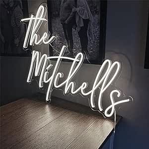 Custom Neon Signs for Wall Decor, Neon Name Sign Personalized for Wedding Birthday Party Event Backdrops, LED Neon Light Signs Customizable for Home Bedroom Shop Bar Salon Decor