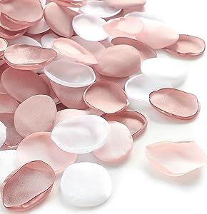 Floroom 300pcs Silk Rose Petals Dusty Rose Blush Flower Petals for Wedding Flower Girl Basket Aisle Scatter Dinner Table Centerpieces Party Confetti Bridal Shower Romantic Night Decoration