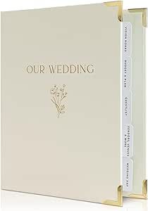 Beautiful Wedding Planner Book And Organizer - A Unique Linen Binder For the Bride Perfect To Plan Your Big Day - An Exceptional Engagement Gift For Newly Engaged Couples, Future Brides, And Grooms