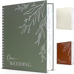 Beautiful Minimalistic Wedding Planner Book and Organizer - Enhance Excitement and Makes Your Countdown Planning Easy - Unique Engagement Gift for Newly Engaged Couples, Future Brides and Grooms