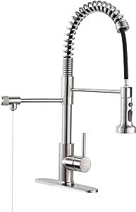 Drinking Water Faucet, Kitchen Faucet, Kitchen Sink Faucet, Water Filtration Faucet, Sink Faucet, Pull-Down Kitchen Faucets, Bar Water Filter Faucet, Brushed Nickel, Stainless Steel, PB1017