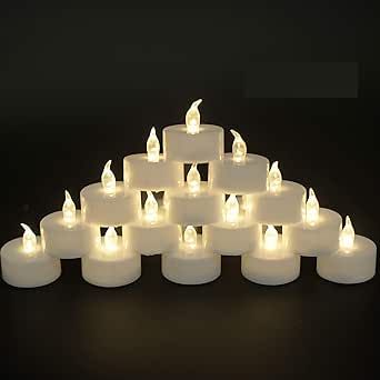 Battery Operated Powered Tea Lights : Realistic Tea Lights Flickering Candles Holiday Gift Suitable for Wedding Parties Festival Celebration Long Lasting (100pack Warm White)