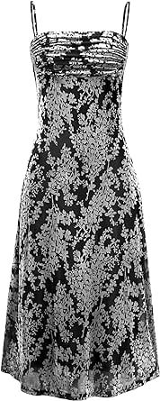 BTFBM Women's Summer Dress Sleeveless Spaghetti Strap Midi Dress Sexy Cowl Neck Floral Cocktail Dress Party Dresses