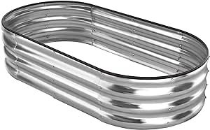 ENJOYBASICS Raised Garden Bed Kit, Galvanized Raised Planter 4x2x1ft Box Outdoor for Vegetables, Large Bottomless Metal Raised Bed for Gardening, Herb, Growing Fruits, Flower