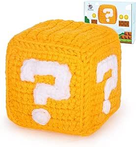 Crochet Kit for Beginners, Amigurumi Crochet Kit for Adults with Step-by-Step Video Tutorials, Learn to Crocheting Starter Kits for Kids, Knitting and Craft Supplies, Super Game Bros Toys(40%+ Yarn)