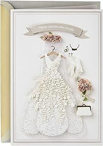 Hallmark Signature Wedding, Bridal Shower, or Engagement Card (Here Comes the Bride)