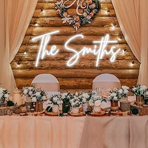 Custom Neon Signs, Personalized Large Led Neon Lights Sign,Neon Sign Customizable for Wall Decor Wedding Birthday Party Bedroom Bar Shop Name Logo Lights (Optional 18" to 60")
