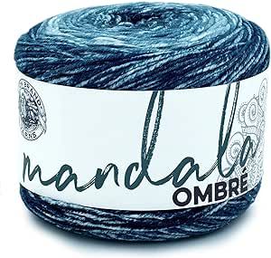 Lion Brand Yarn Mandala Ombre Yarn with Vibrant Colors, Soft Yarn for Crocheting and Knitting, Harmony, 1-Pack