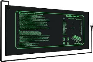 1 Pack (10" x 20.75") Seedling Heat Mat for Seed Starting, Waterproof Heating Pad for Indoor Plants Germination …