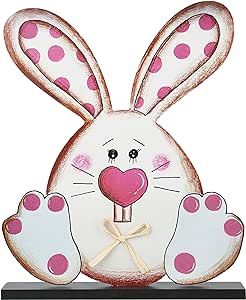 Easter Bunny Wooden Signs Easter Decorations for Home Farmhouse Cute Bunny Decor Easter Decor Table Signs Easter Spring Home Decor Office Gift