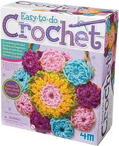 4M 3625 Easy-To-Do Crochet Kit - DIY Arts & Crafts Yarn Gift for Kids & Teens, Boys & Girls