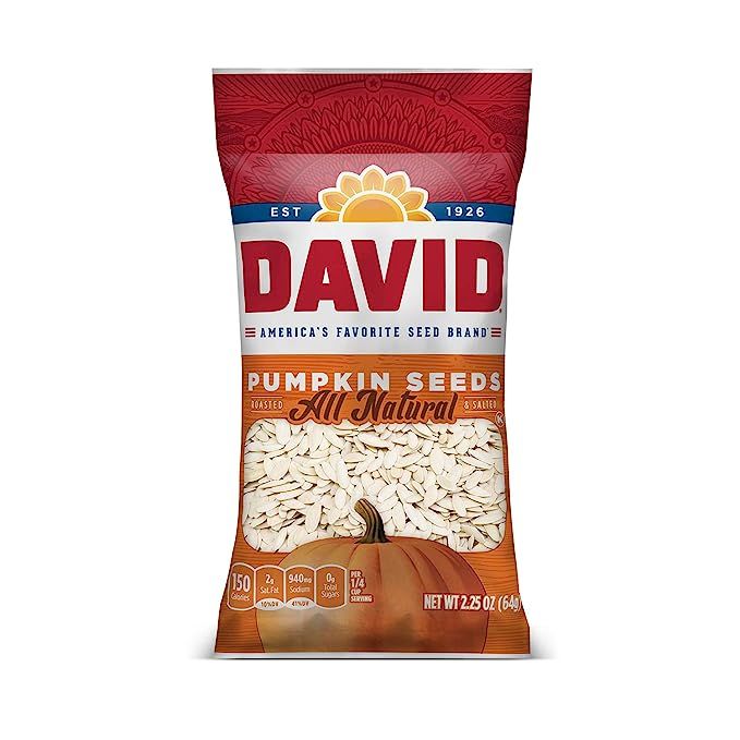 DAVID Roasted and Salted Pumpkin Seeds