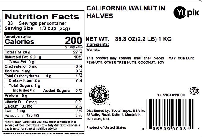 Yupik California Walnuts Halves &Piece