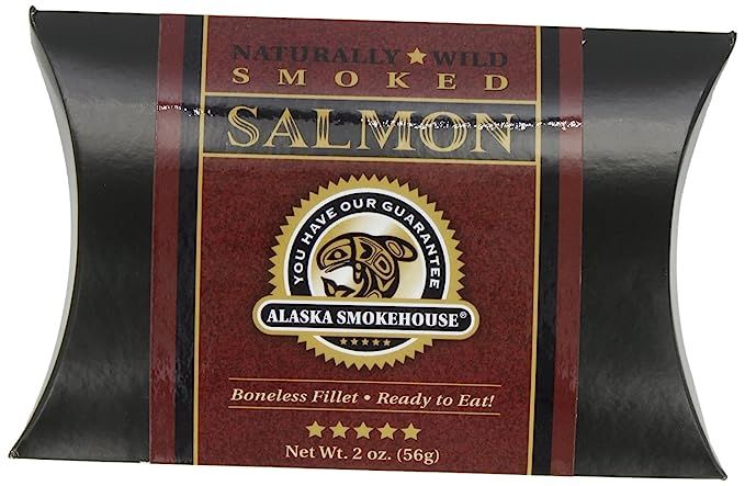 Alaska Smokehouse Smoked Fillet In A Black Box With A Crimson Wrap