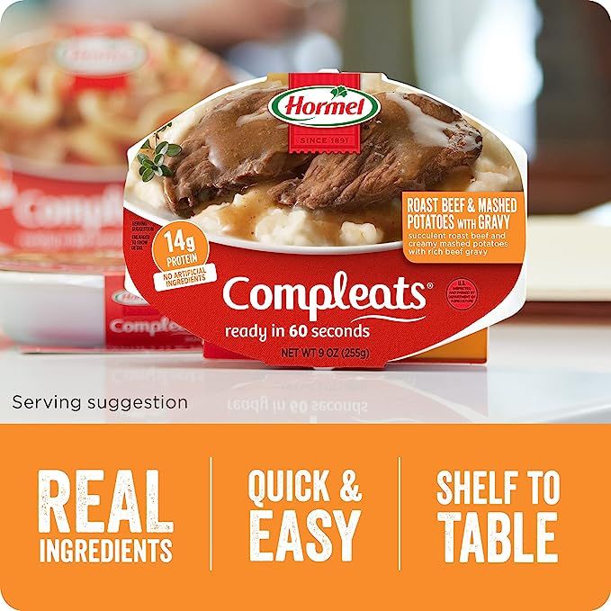 HORMEL COMPLEATS Roast Beef & Mashed Potatoes With Gravy Microwave Tray